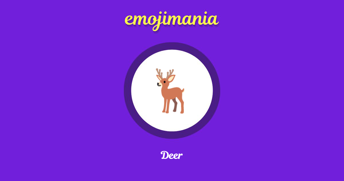 🦌 Deer emoji Copy & Paste Emojimania