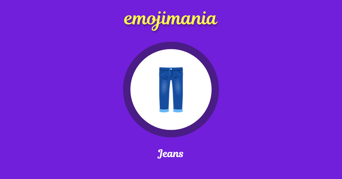 👖 Jeans emoji Copy & Paste Emojimania