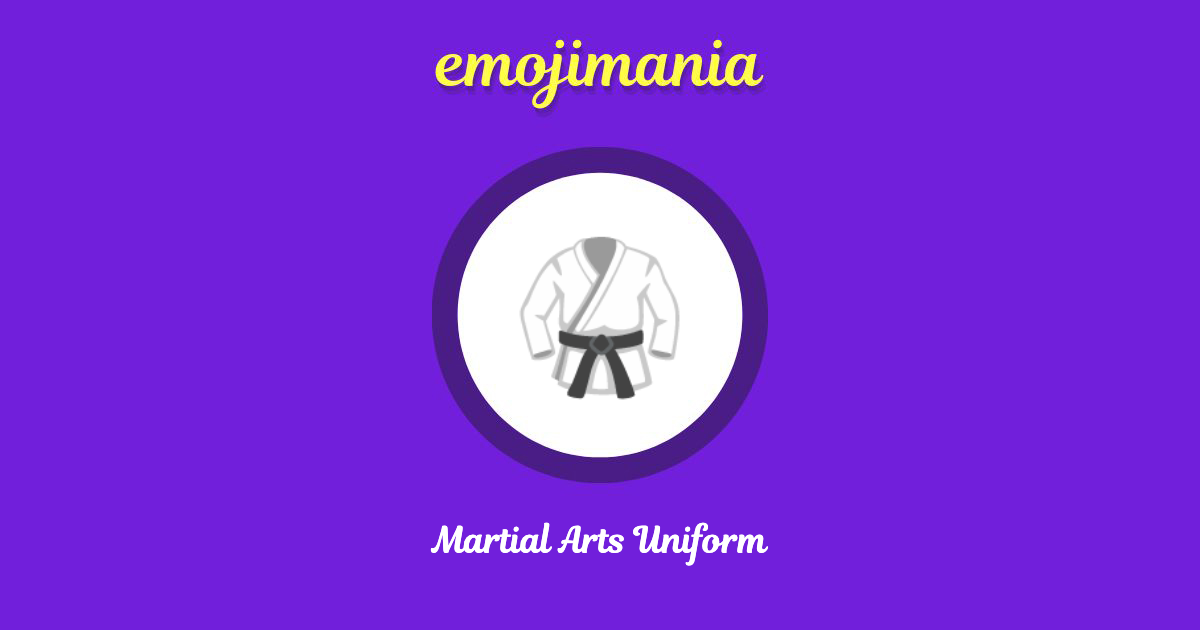 Martial Arts Uniform Emoji copy and paste