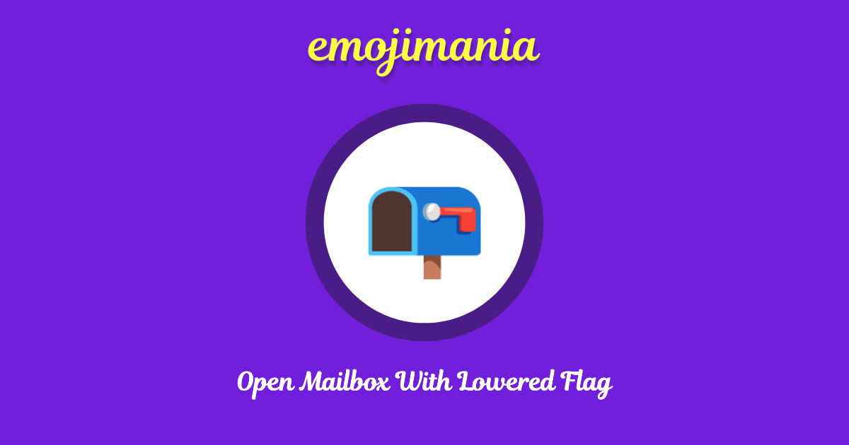 Open Mailbox With Lowered Flag Emoji copy and paste