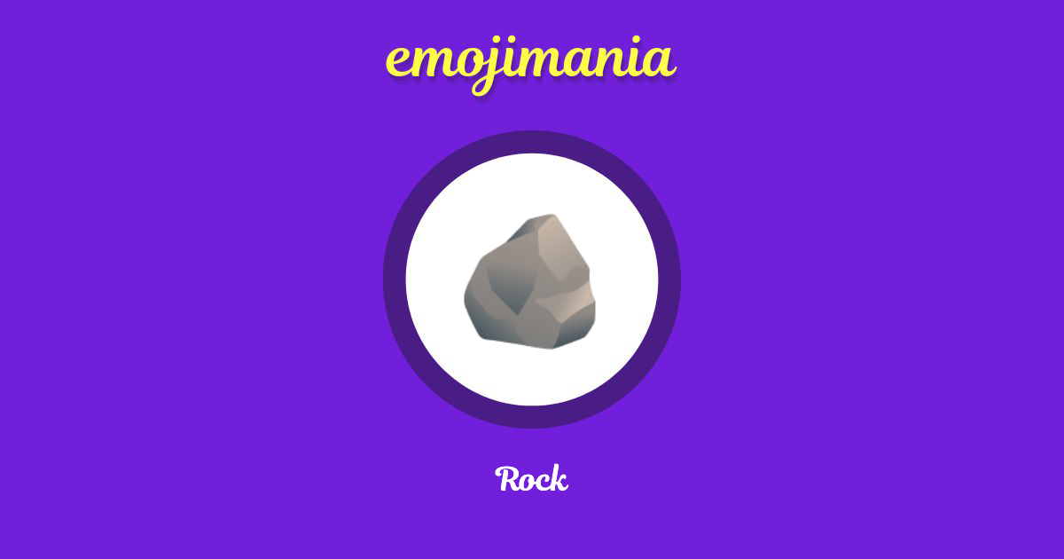 🪨 Rock emoji Copy & Paste Emojimania