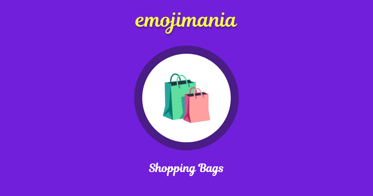 🛍 Shopping Bags emoji Copy & Paste - Emojimania