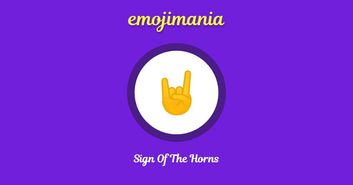 🤘 Sign Of The Horns emoji Copy & Paste Emojimania