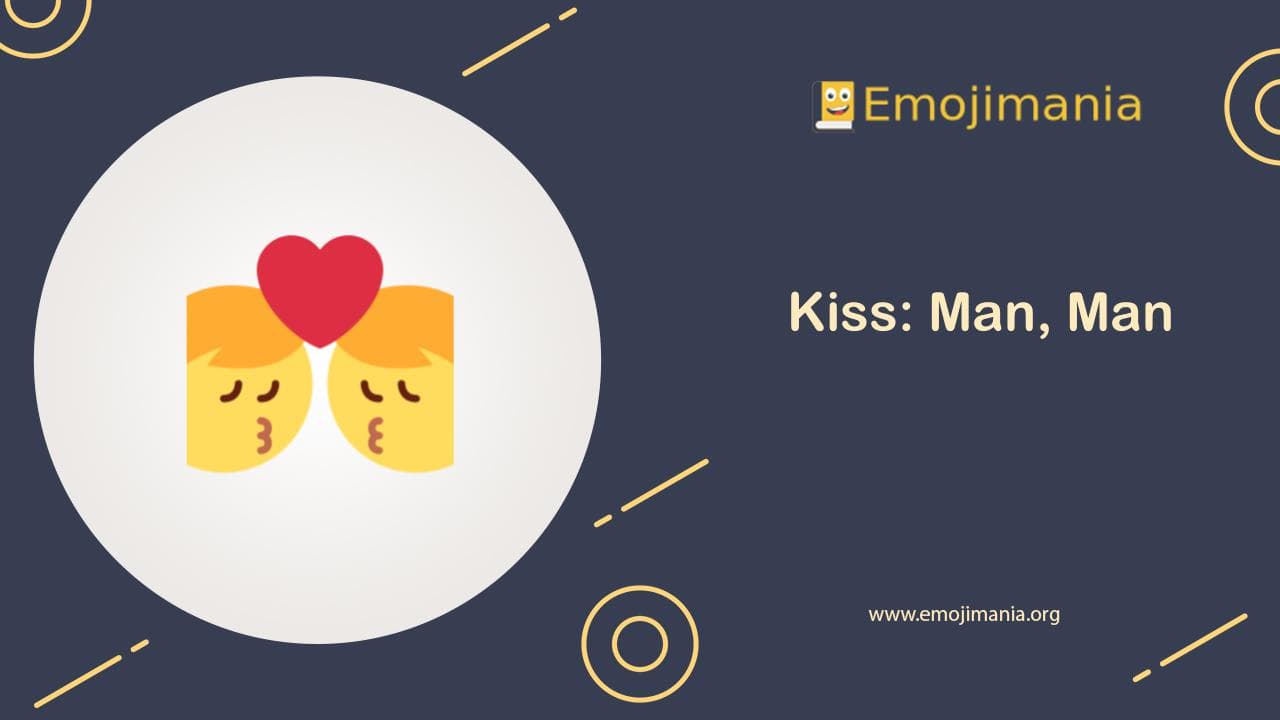 Kiss: Man, Man Emoji