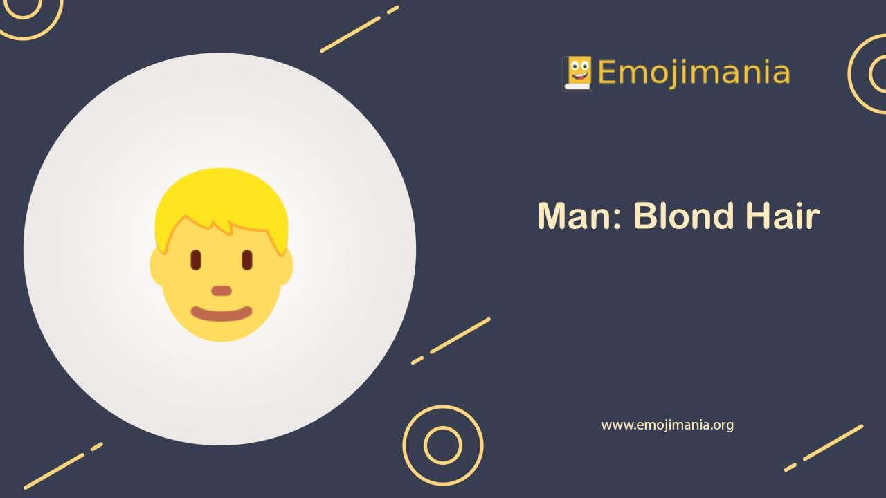 Man: Blond Hair Emoji