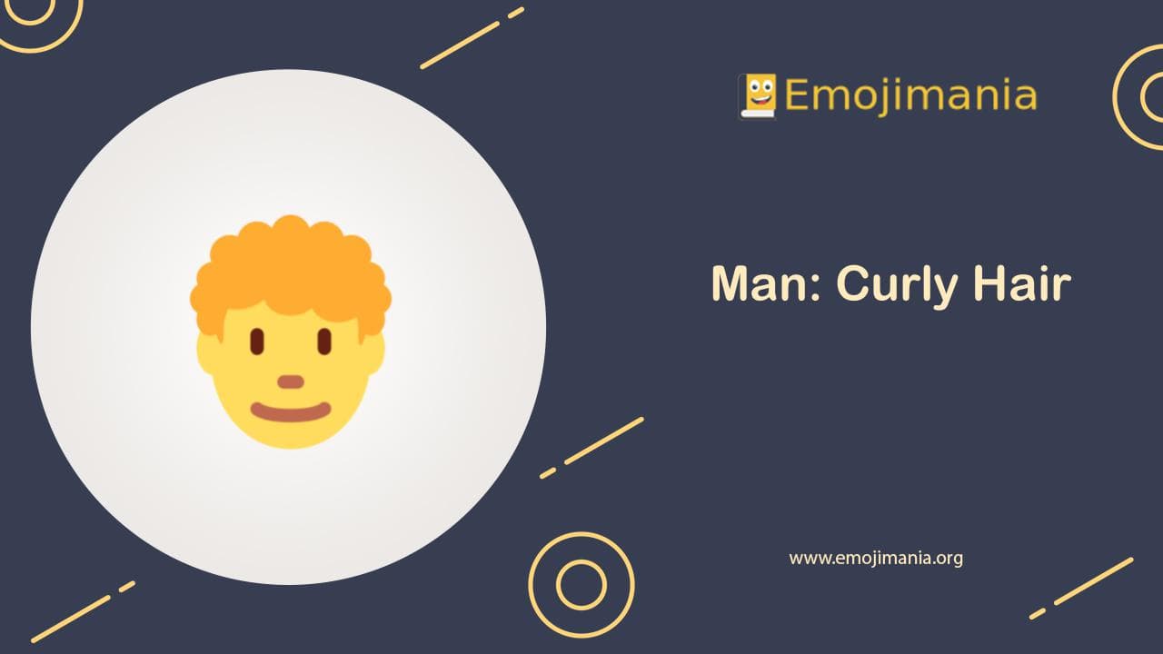 Man: Curly Hair Emoji