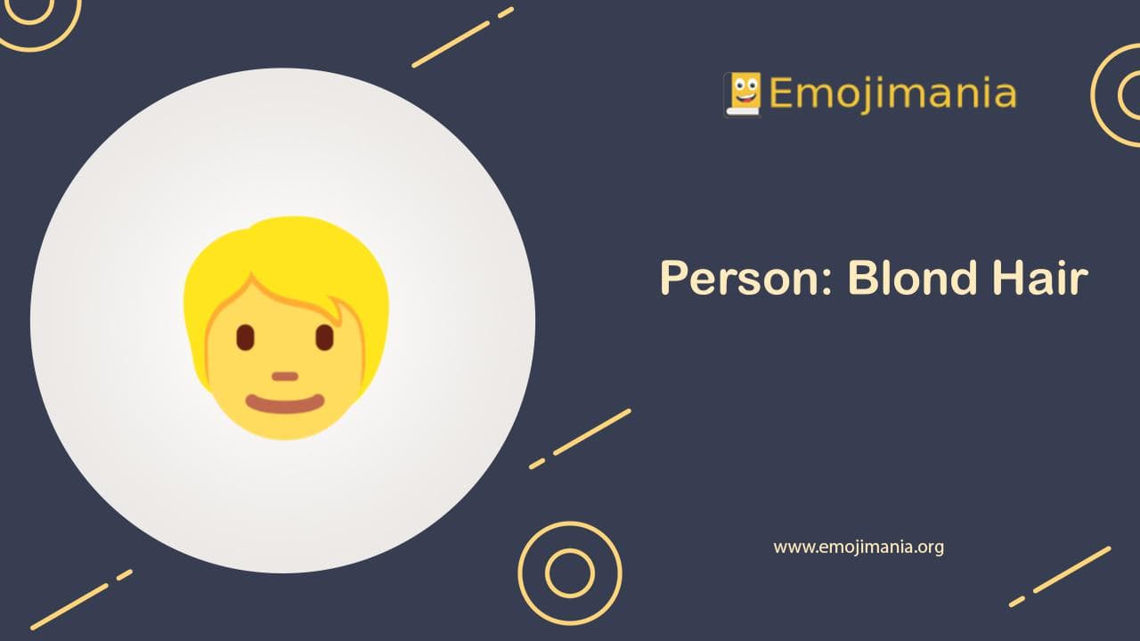 Person: Blond Hair Emoji
