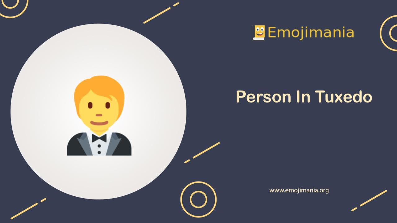 Person In Tuxedo Emoji