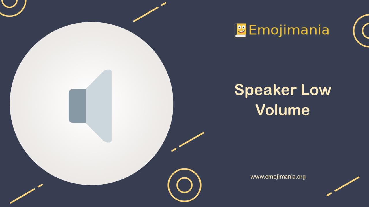 Speaker Low Volume Emoji