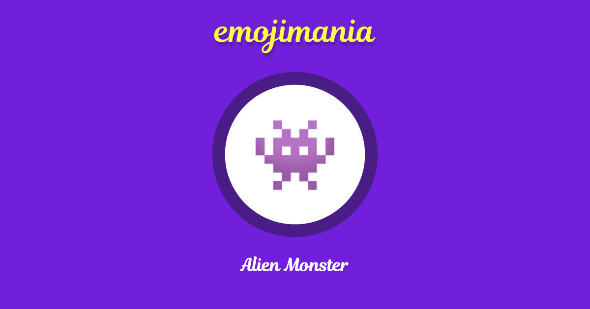 Alien Monster Emoji copy and paste