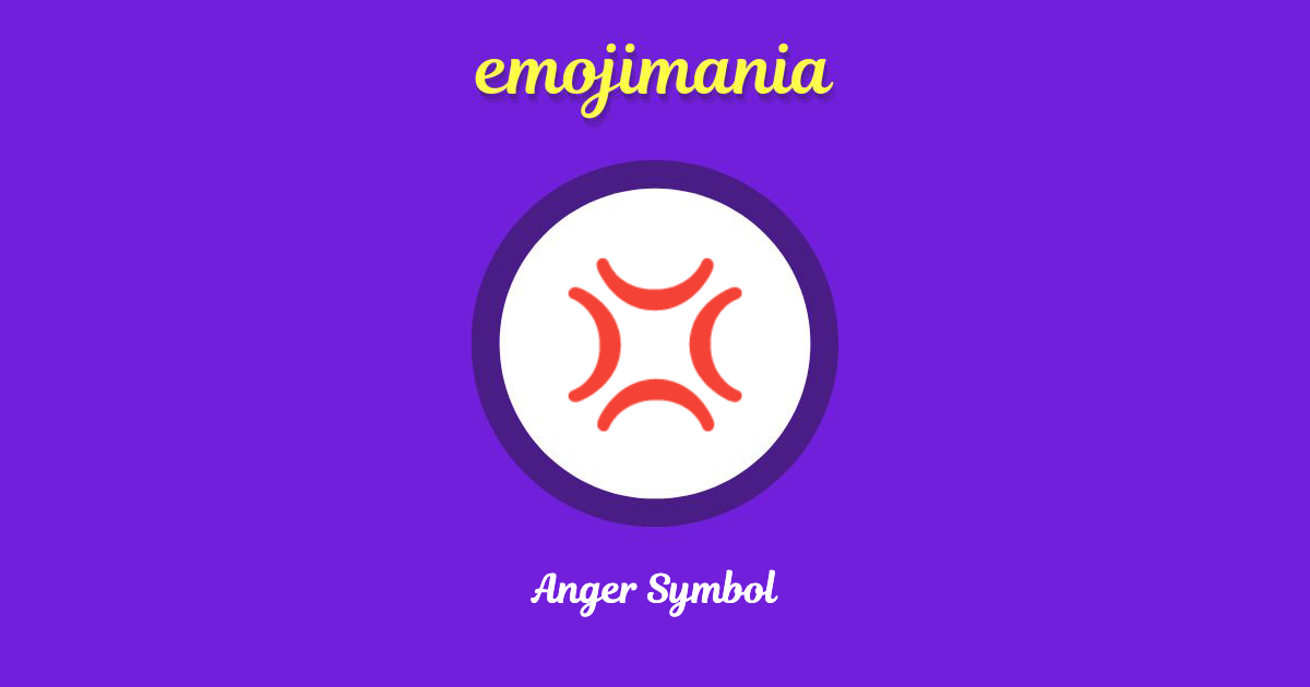 Anger Symbol Emoji copy and paste