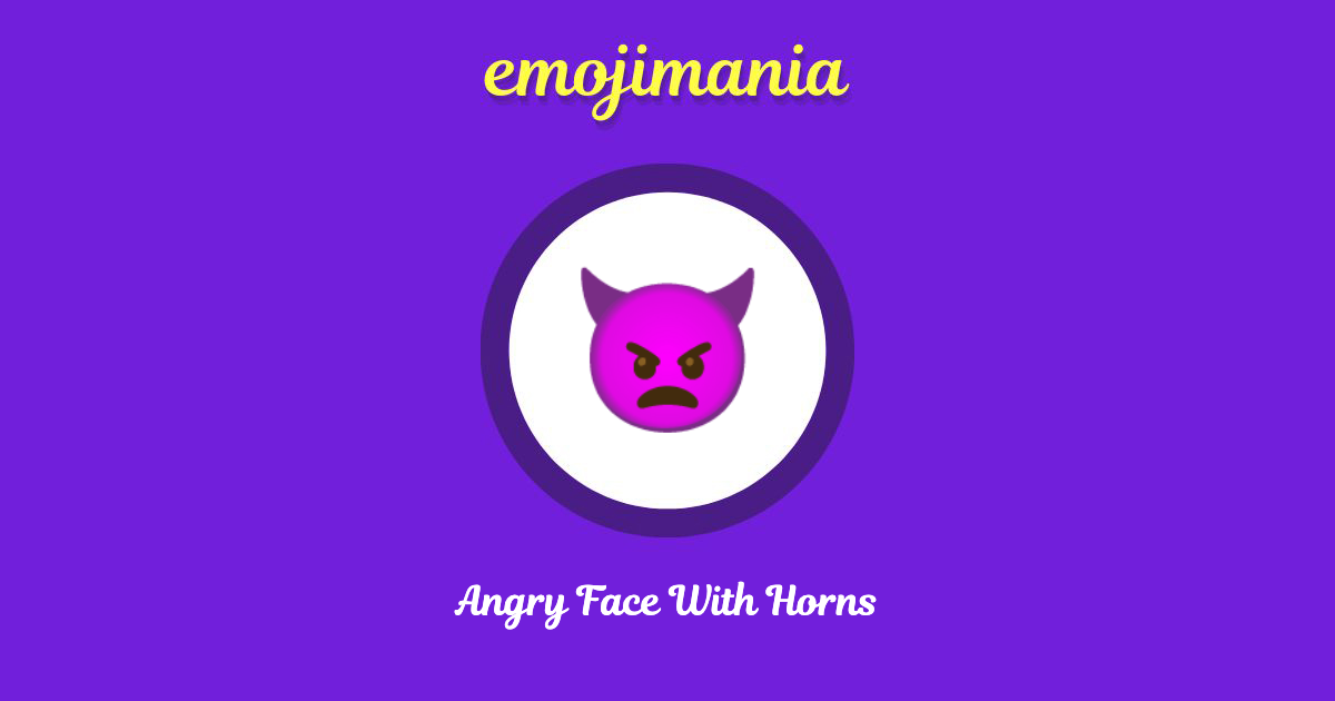 Angry Face With Horns Emoji copy and paste