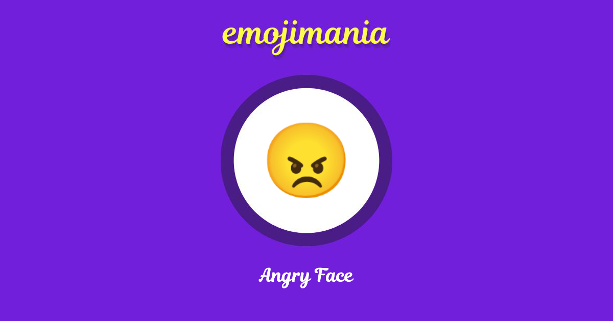 Angry Face Emoji copy and paste
