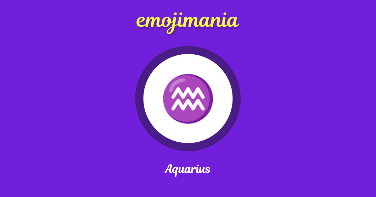 Aquarius Emoji copy and paste