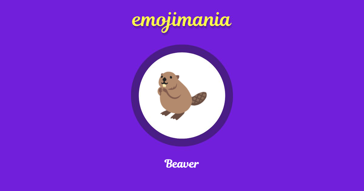Beaver Emoji copy and paste