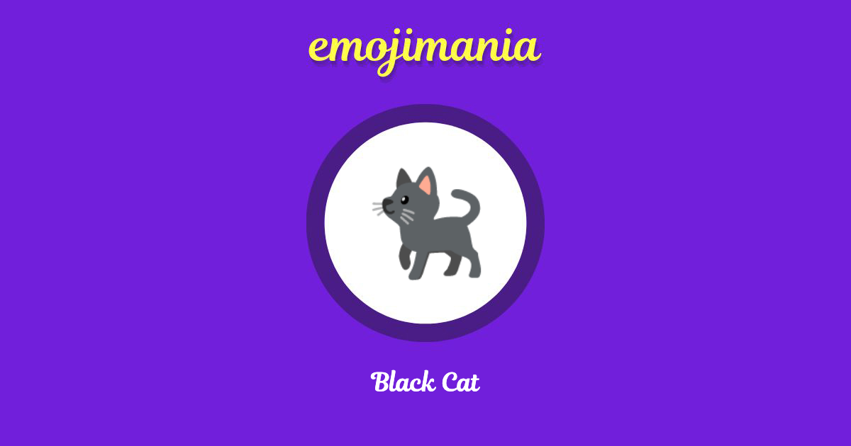 Black Cat Emoji copy and paste