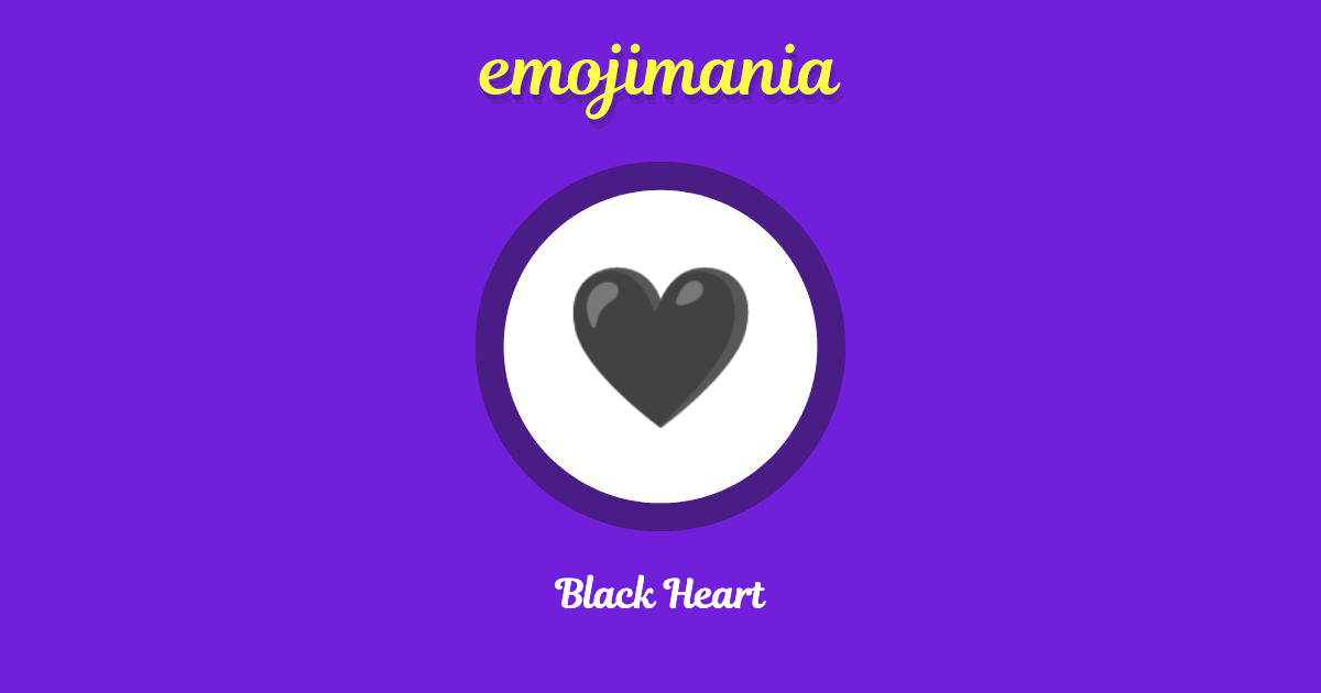 Black Heart Emoji copy and paste