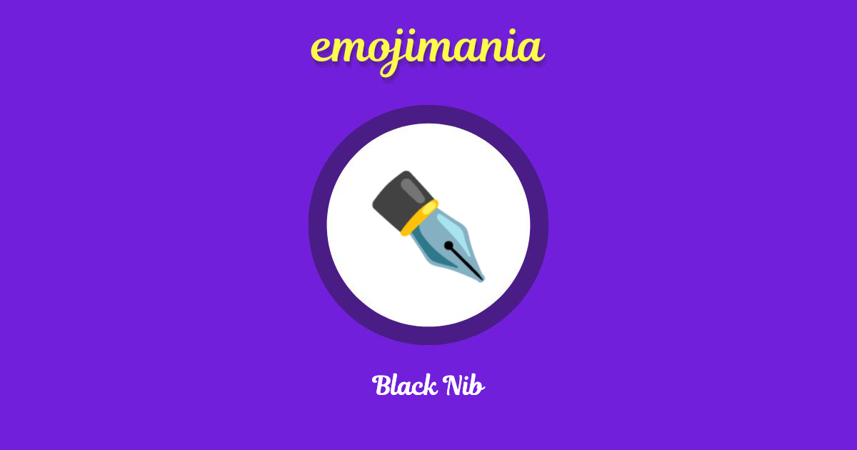 Black Nib Emoji copy and paste
