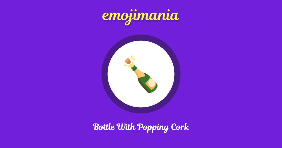 Bottle With Popping Cork Emoji copy and paste