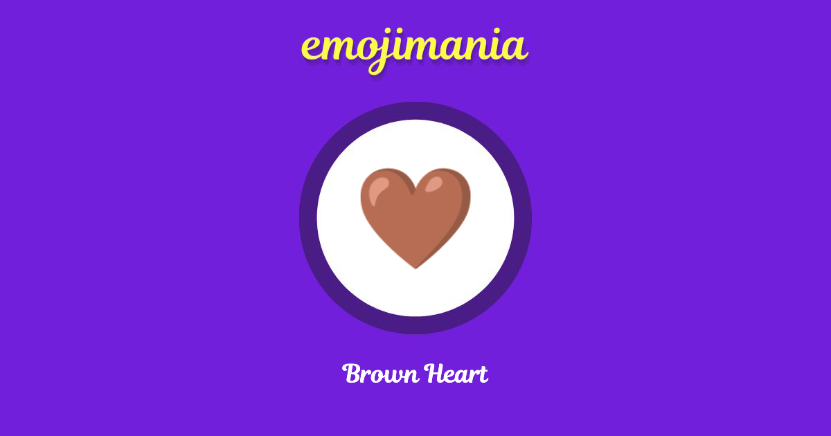 Brown Heart Emoji copy and paste