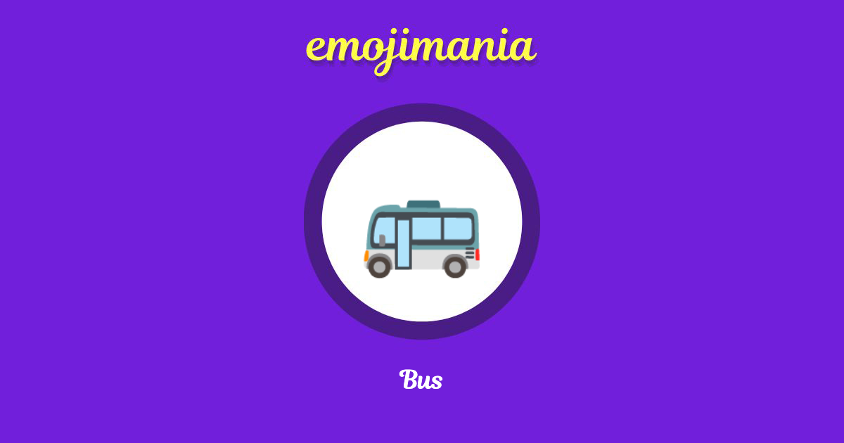 Bus Emoji copy and paste