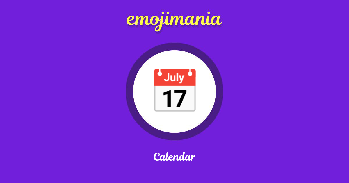 Calendar Emoji copy and paste