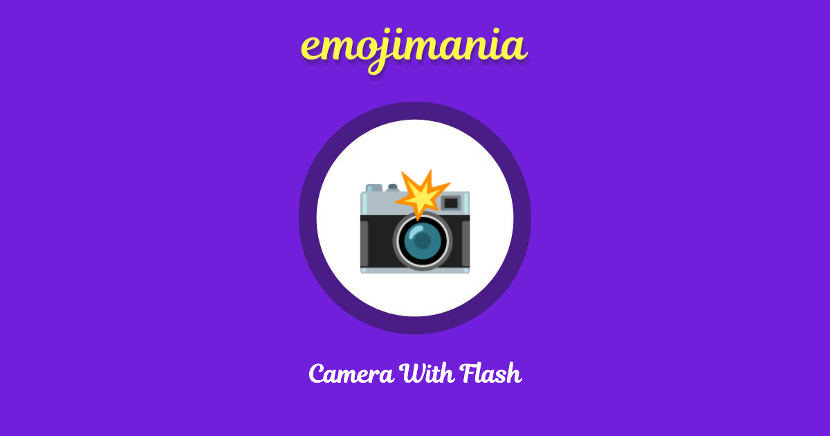 Camera With Flash Emoji copy and paste