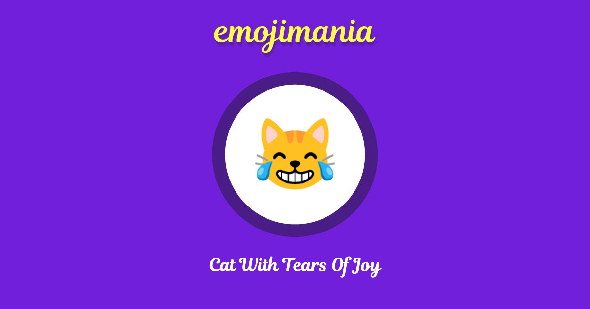 Cat With Tears Of Joy Emoji copy and paste