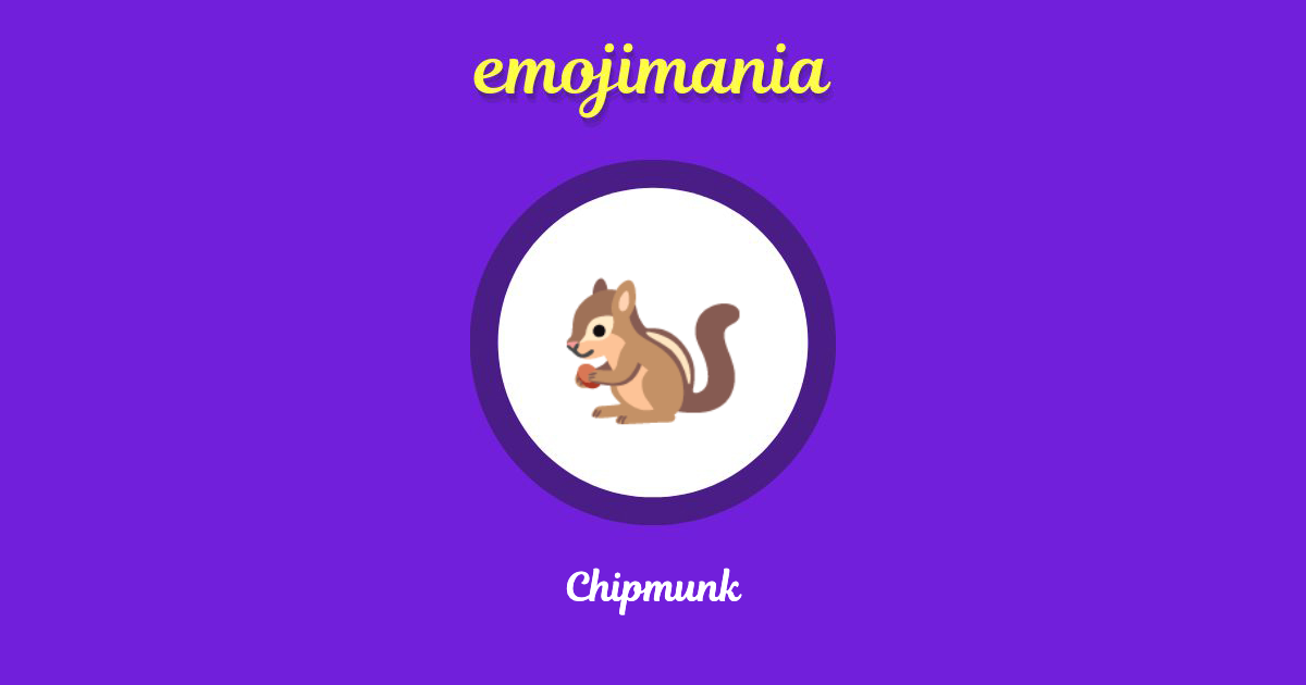 Chipmunk Emoji copy and paste