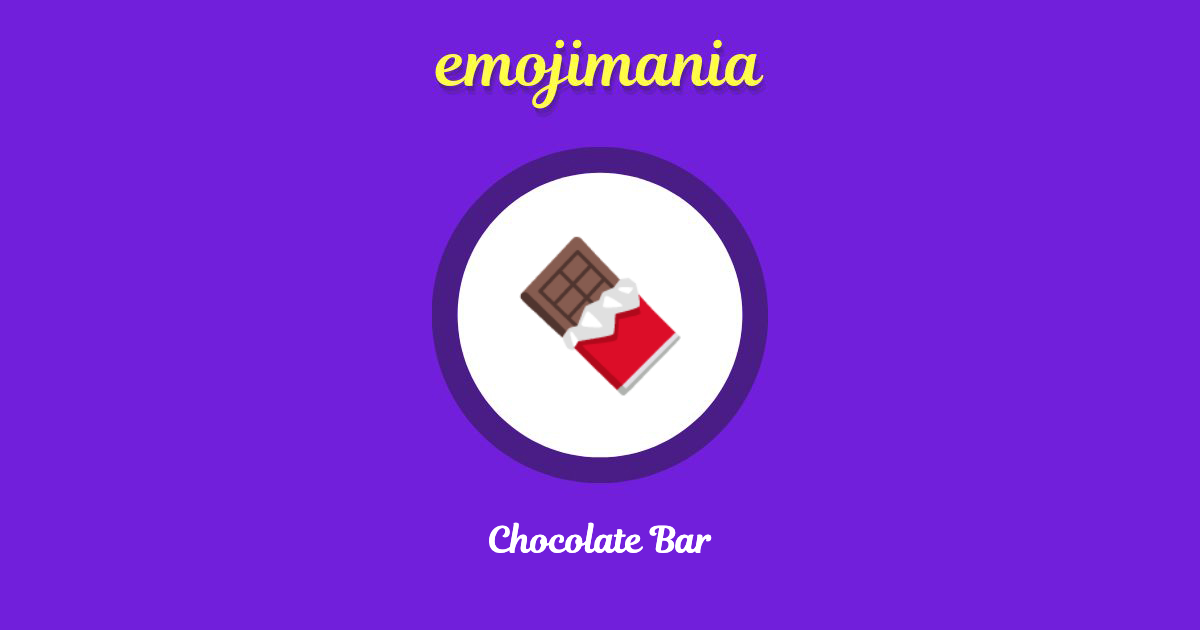 Chocolate Bar Emoji copy and paste