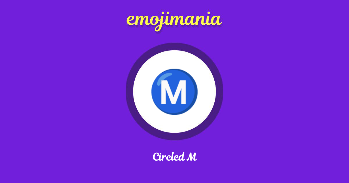 Circled M Emoji copy and paste