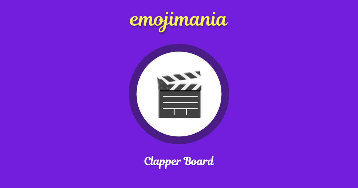 Clapper Board Emoji copy and paste