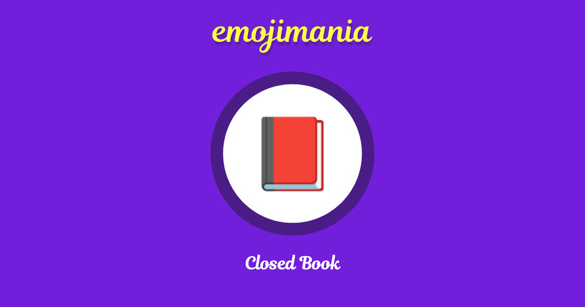 Closed Book Emoji copy and paste