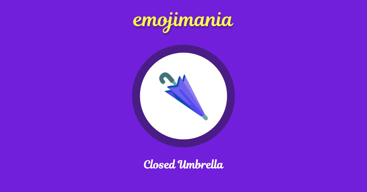 Closed Umbrella Emoji copy and paste