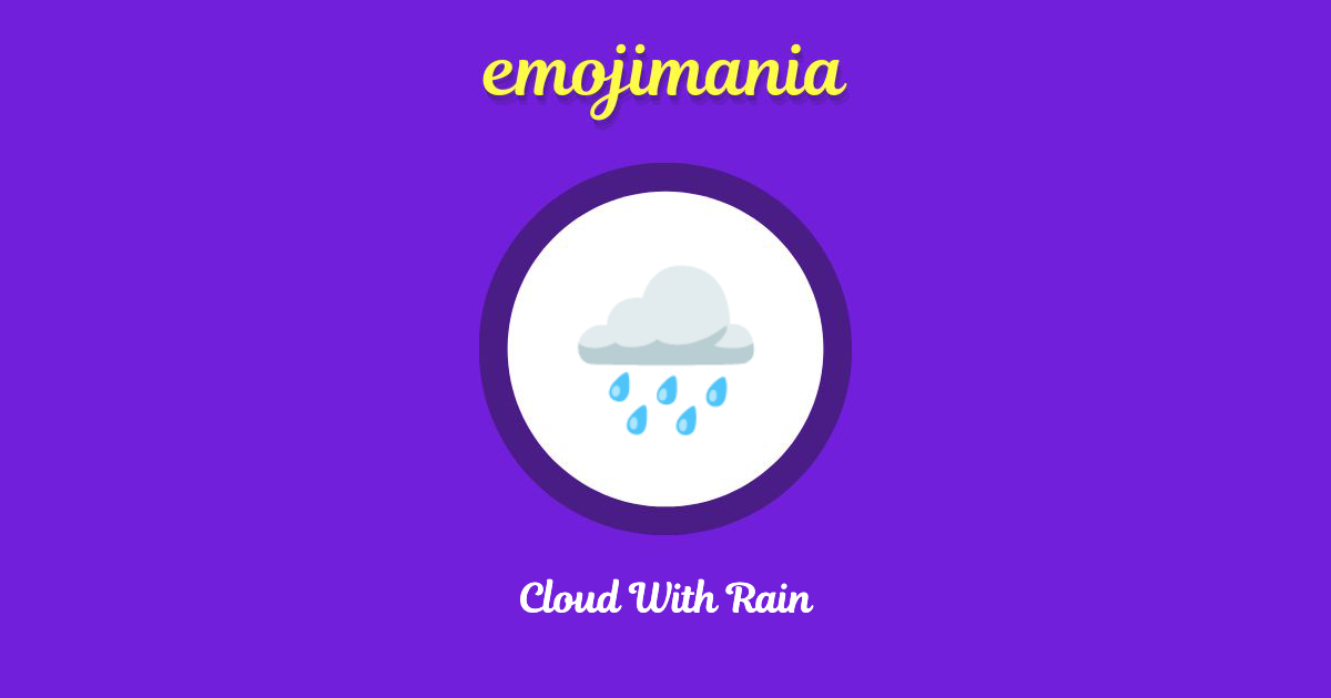 Cloud With Rain Emoji copy and paste