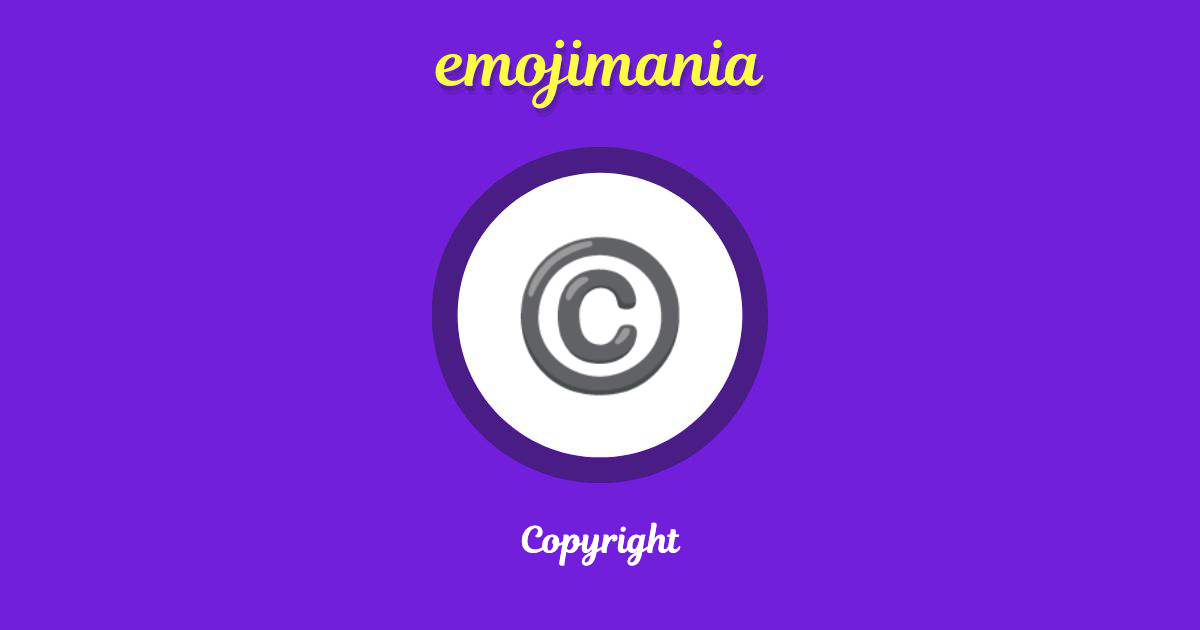 Copyright Emoji copy and paste