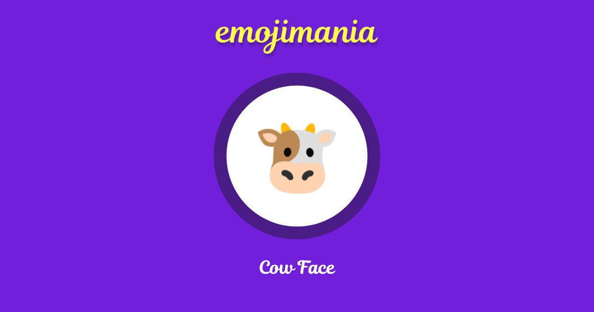 Cow Face Emoji copy and paste