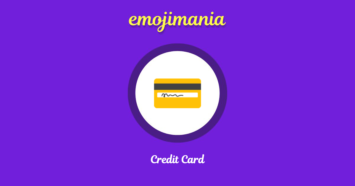 Credit Card Emoji copy and paste