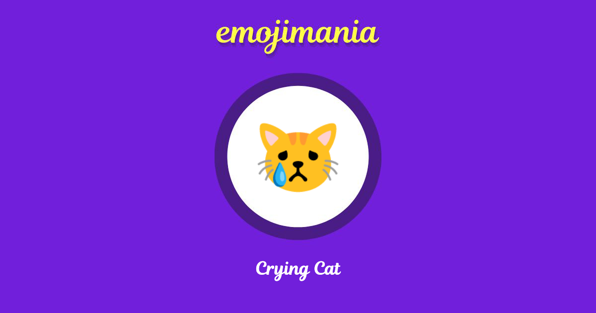 Crying Cat Emoji copy and paste