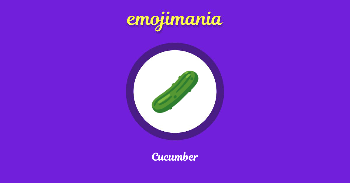 Cucumber Emoji copy and paste