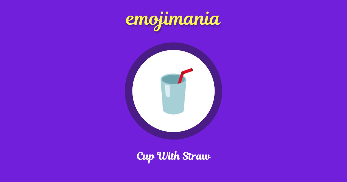 Cup With Straw Emoji copy and paste