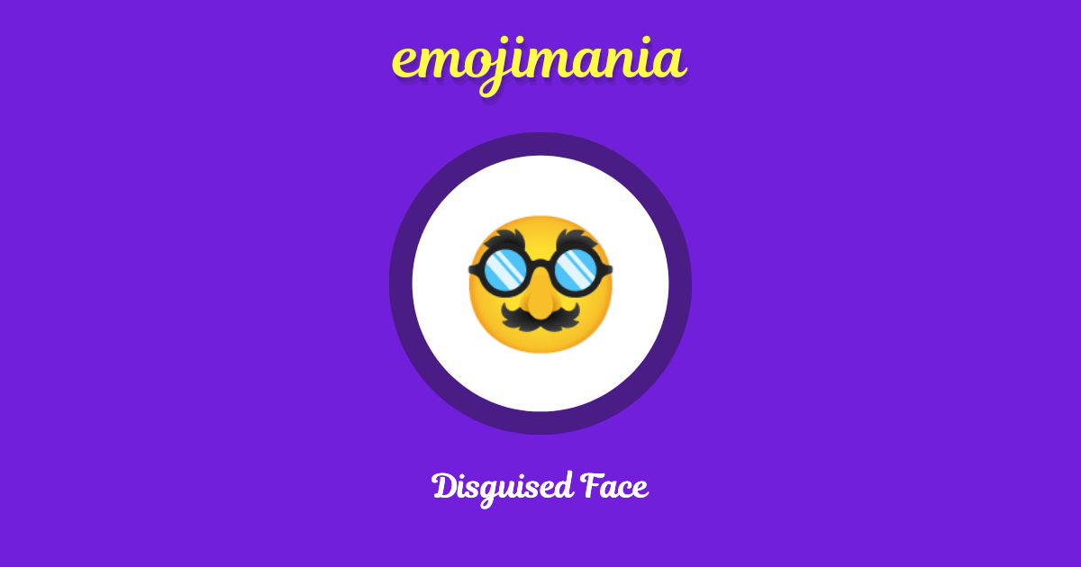 Disguised Face Emoji copy and paste