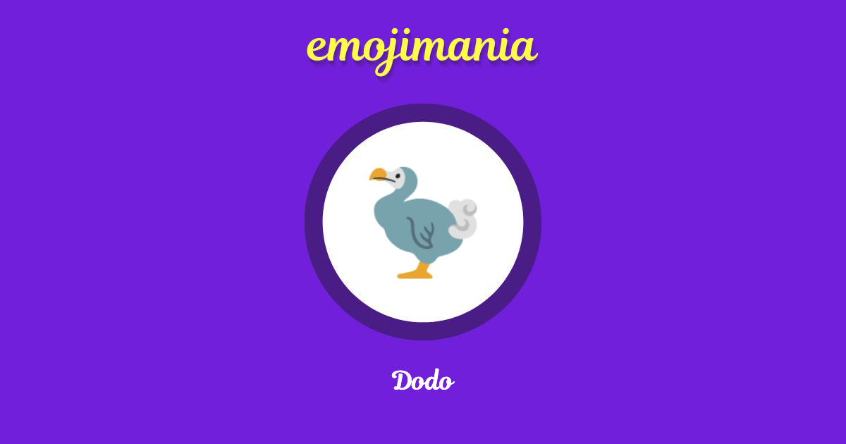 Dodo Emoji copy and paste
