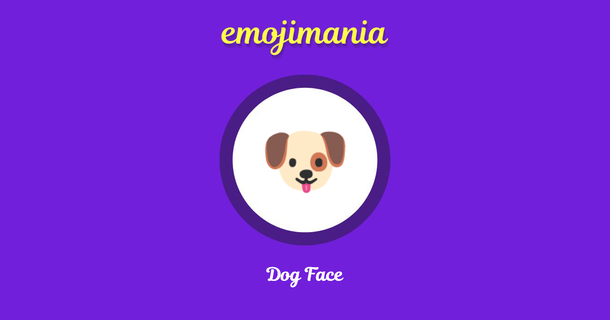 Dog Face Emoji copy and paste