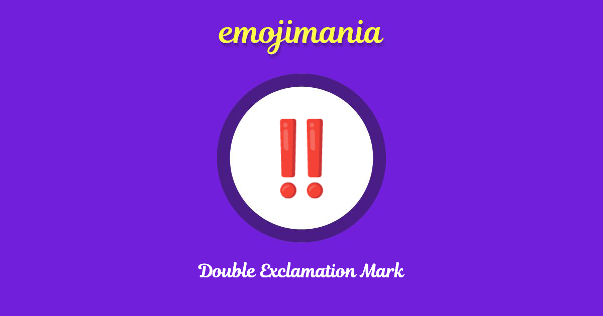Double Exclamation Mark Emoji copy and paste