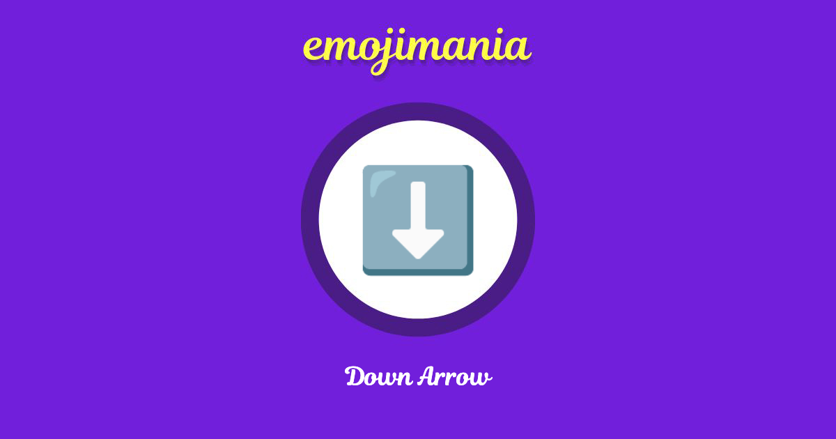 Down Arrow Emoji copy and paste