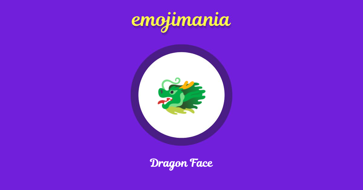 Dragon Face Emoji copy and paste