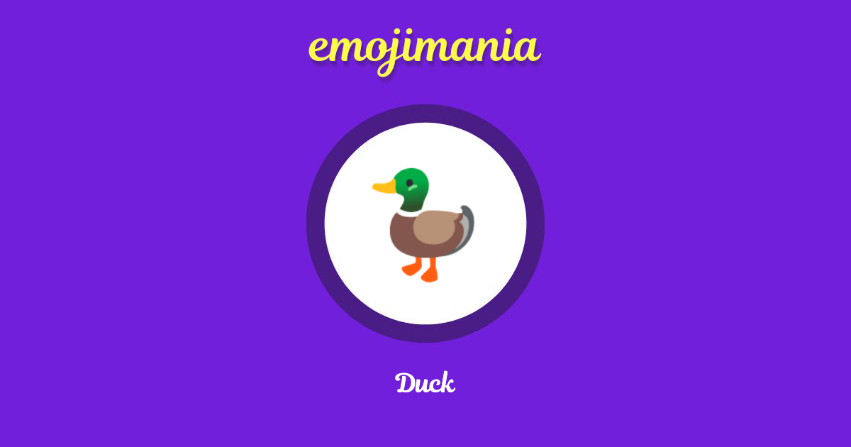 Duck Emoji copy and paste