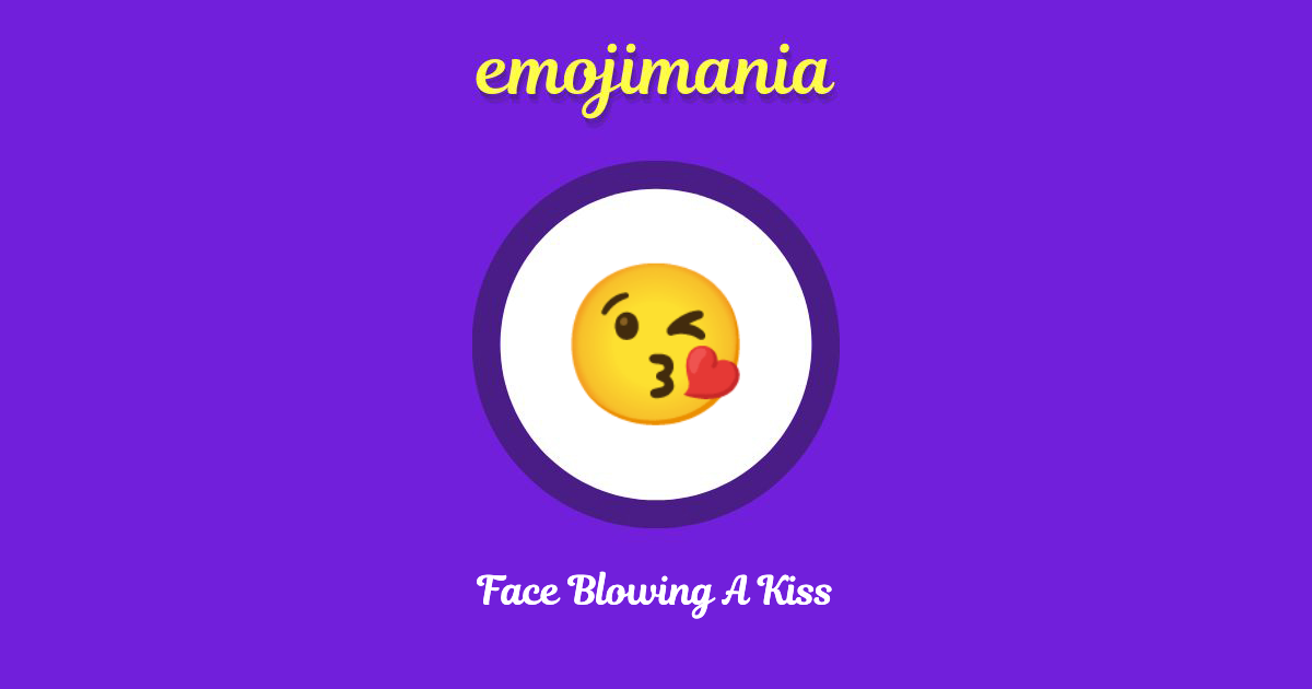 Face Blowing A Kiss Emoji copy and paste