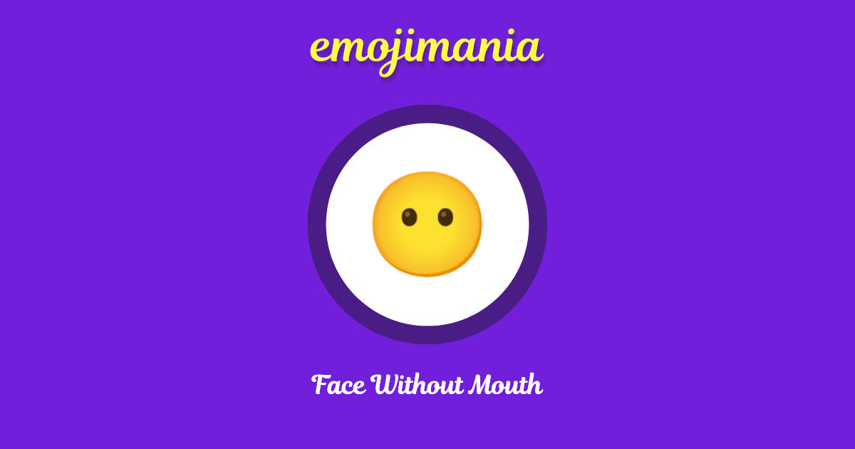 Face Without Mouth Emoji copy and paste